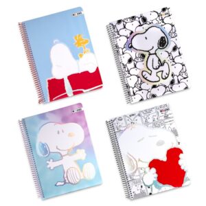 Cuaderno top 7MM 105 hojas Snoopy Mooving surtido