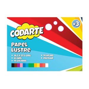Bolson Papel Lustre 14 Hojas 14 Colores