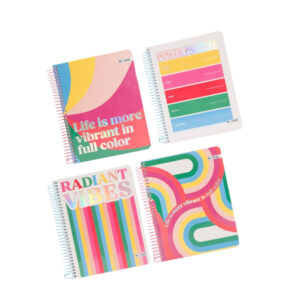 Cuaderno medio oficio 5MM 120 hojas Rainbow Vibes Mooving surtido