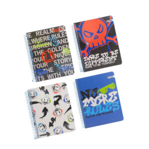 Cuaderno medio oficio 5MM 120 hojas Graffitti Mooving surtido