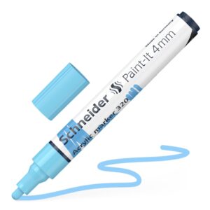 Marcador acrilico punta media azul pastel