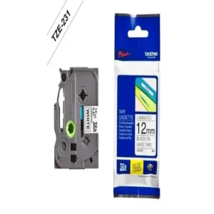 Cinta rotuladora Brother 12mmx8mt negro/bco