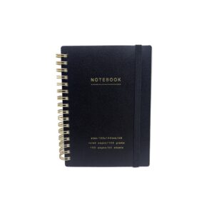 LIBRETA 10.5X14.8CM 80HJ  ESP ELAS NEGRA