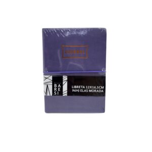LIBRETA 12X16.5CM 96HJ ELAS MORADA
