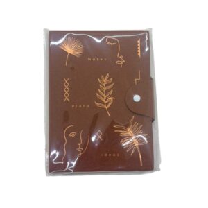 LIBRETA 14X20CM 80HJ BROCHE CAFE