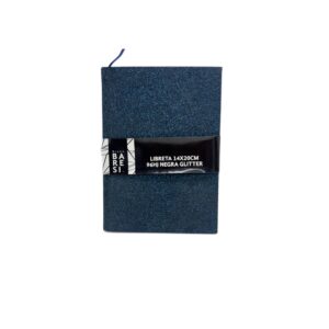 LIBRETA 14X20CM 96HJ NEGRA GLITTER