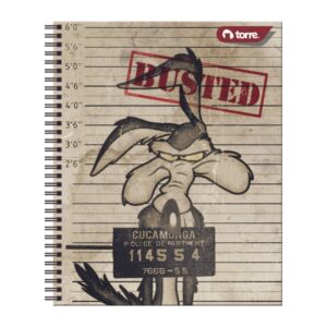 Cuaderno universitario 7MM 100 hojas Looney Tunes Torre diseños surtidos