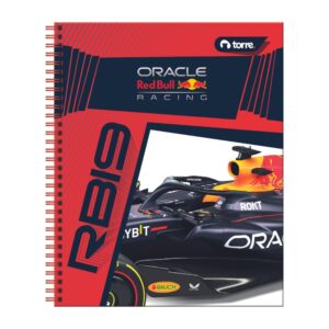 Cuaderno universitario 7MM 100 hojas Red Bull Racing Torre diseños surtidos