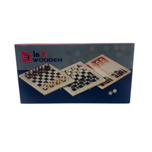 JUEGO 3 EN 1 DAMA AJEDREZ BACKGAMMON
