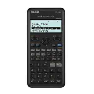 Calculadora financiera negra Casio