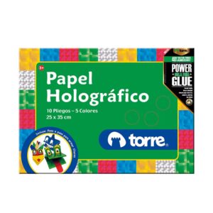Bolson Papel Holografico 25X35cm 10 Pliegos 5 Colores