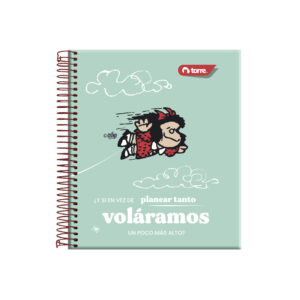 Cuaderno medio oficio 7mm 150 hojas Mafalda Torre diseños surtidos
