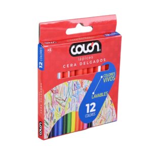 Lapices de Cera 12 Colores Medianos