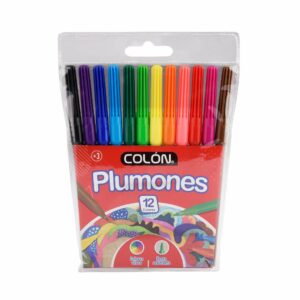 Plumon Escolar 12 Colores