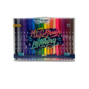 Set marcadores brush doble punta 20 colores