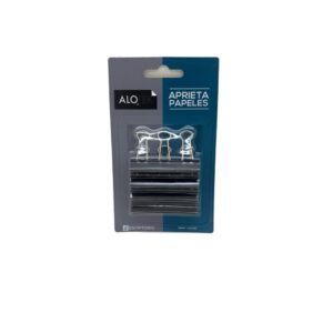 Apretapapel Plegable 19mm 12 unidades