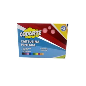 Bolson Cartulina Pintada 12 Hojas 12 Colores