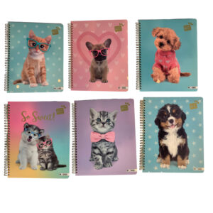 Cuaderno universitario 7MM 100 hojas Studio Pets diseños surtidos