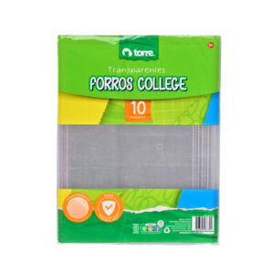 FORRO CUAD COLLEGE 10UN TRANSP